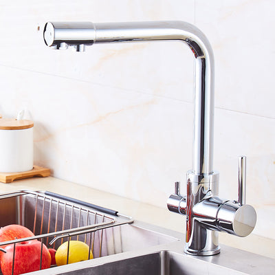 Grifo Giratorio de Cobre para Lavaplatos con Control de Agua Fría y Caliente - Image 2