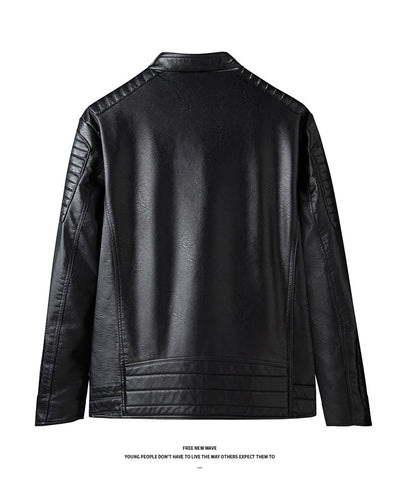 Chaqueta de Cuero para Hombre Primavera Otoño - Estilo Motociclista Casual - Image 15
