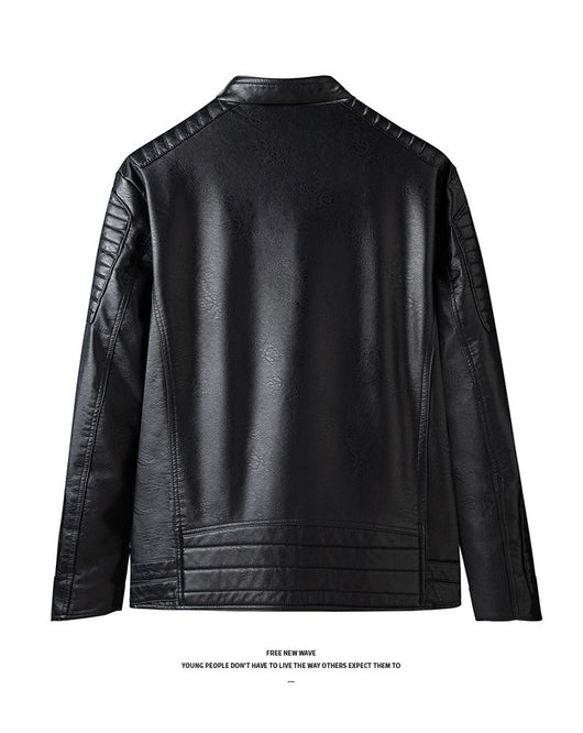 Chaqueta de Cuero para Hombre Primavera Otoño - Estilo Motociclista Casual - Image 15