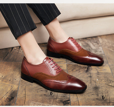 Zapatos Oxford Británicos de Cuero para Hombre - Punta Afilada - Image 10
