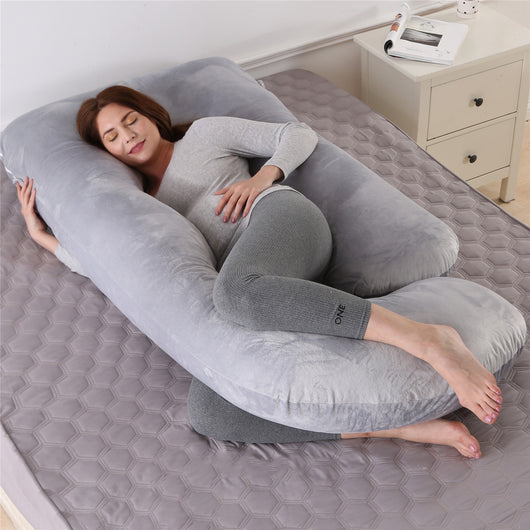 Almohada Ergonómica en Forma de G con Terciopelo Cristal Extraíble para Dormir de Lado - Image 21