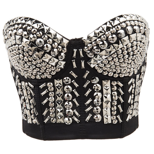 Top Lentejuelas Punk Danzante para Mujer - Diseño Secuencias y Cuentas - Image 6