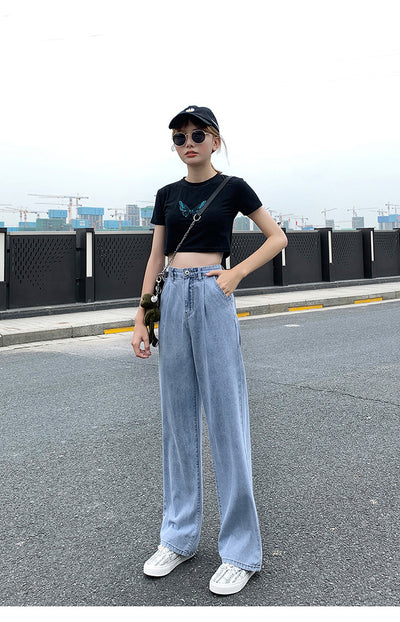 Jeans de Cintura Alta con Efecto Drapeado - Image 7