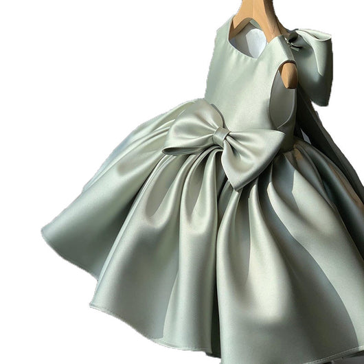 Vestido Princesa Infantil de Color Liso - Image 15