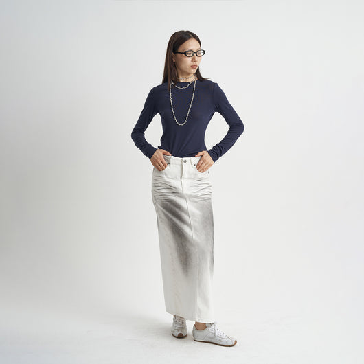 Falda Denim Lavada Estilo Otoño - Image 3