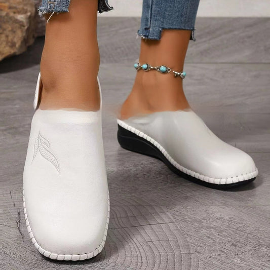 Pantuflas Slip-on Cómodas de Punta Redonda - Tallas Grandes