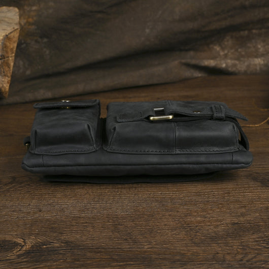 Bolsa de Pecho de Cuero Curtido al Vegetal para Hombre - Estilo Viajero - Image 41
