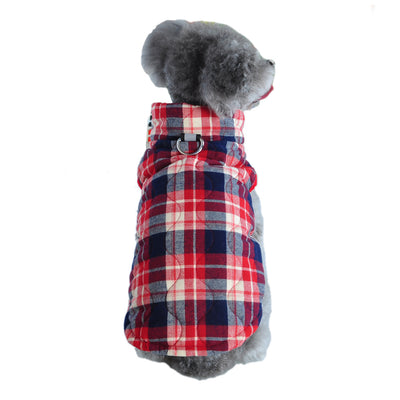 Abrigo Térmico para Perros con Cierre de Cremallera - Chaqueta Acolchada Cuadriculada - Image 7