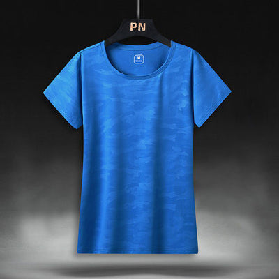 Camiseta Manga Corta de Seda para Hombre - Secado Rápido Cuello Redondo - Image 43