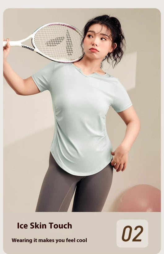 Playera Deportiva Ajustada de Secado Rápido con Control Abdominal - Image 15
