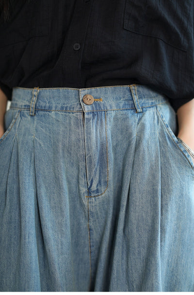 Pantalón Cropped Ancho de Tencel y Algodón para Tallas Grandes - Image 15