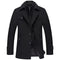 Abrigo de Lana para Hombre Invierno Slim Fit Cuello Desmontable