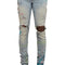 Slim Fit Trousers with Zip and Ripped Details - Unisex