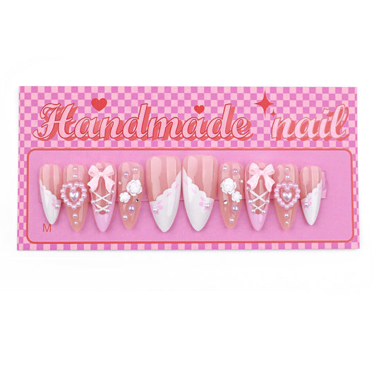 Esmalte de Uñas Perla Camelia Francés Blanco con Moño Dulce - Image 5