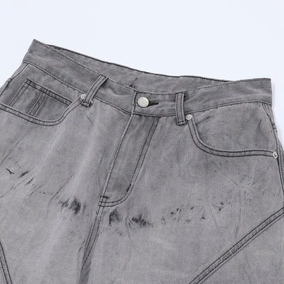 Conjunto de Camisa y Shorts Denim Retro Desgastado para Verano - Image 34