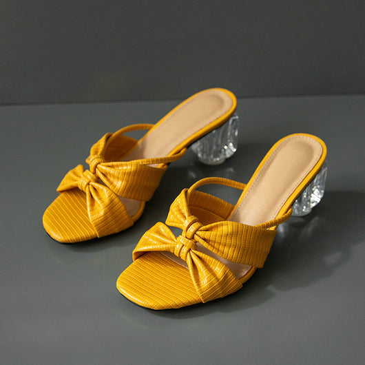 Sandalias Transparentes con Moño para Mujer - Cómodas y Elegantes - Image 8