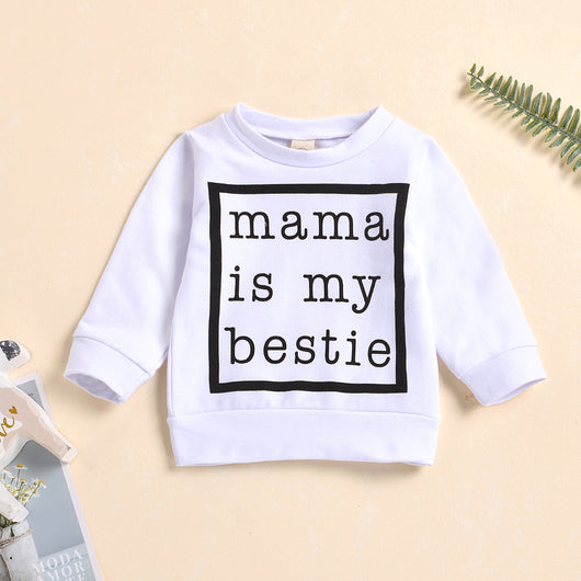 Suéter Unisex con Estampado Mama Letter - Diseño Moderno Negro y Blanco - Image 9