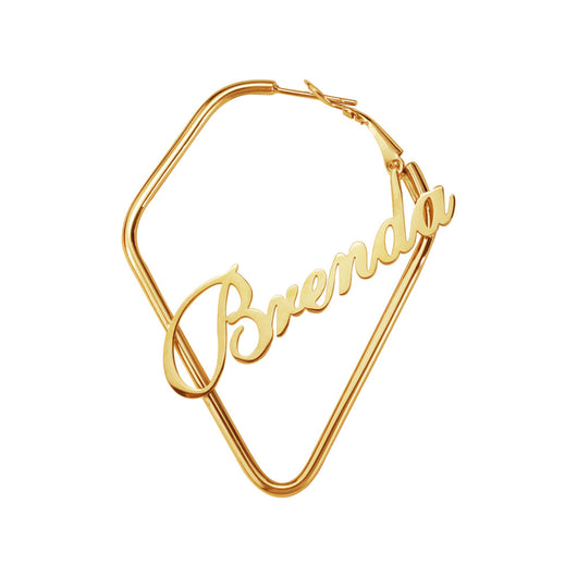 Aretes Cuadrados Irregulares Brenda para Mujer - Image 3