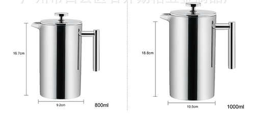 Cafetera Prensa Francesa de Acero Inoxidable Doble con Aislamiento Térmico - Image 7
