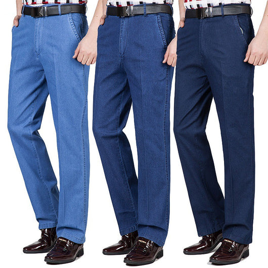 Jeans de Talle Alto con Forro de Terciopelo para Hombre - Calidez y Comodidad - Image 10