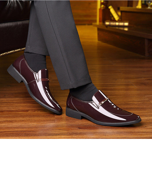 Zapatos de Cuero Charol Puntiagudos para Hombre - Image 5