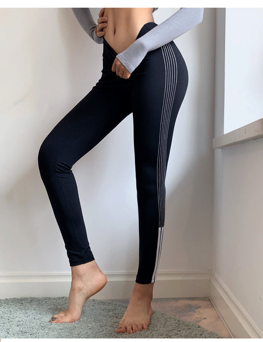 Pantalones Yoga Cintura Alta con Rayas Laterales - Image 6