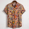 Camisa Slim Fit Estampada con Solapa de Manga Corta