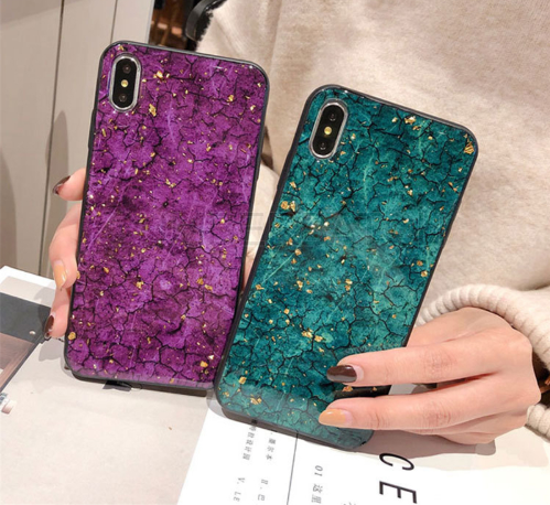 Funda Epóxica Morada con Laminado Dorado y Efecto Sorpresa
