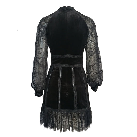 Vestido Semitransparente con Detalles de Cuentas - Image 2