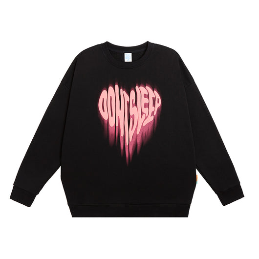 Sudadera de Pareja con Estampado Corazón Foam - Cuello Redondo y Puño Acanalado - Image 10