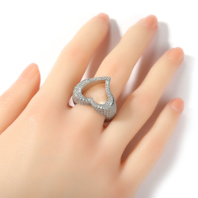 Anillo de Corazón Hueco con Zirconia - Personalidad Fashion - Image 16