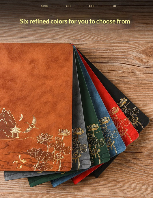 Set de Cuaderno A5 Estilo Chino Vintage para Negocios y Oficina en Caja de Regalo - Image 28