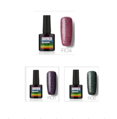 Esmalte de Gel Fotocurable ROSALIND sin Químicos - Sistema Arcoíris con Brillos - Image 6
