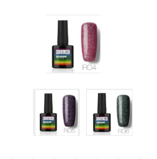 Esmalte de Gel Fotocurable ROSALIND sin Químicos - Sistema Arcoíris con Brillos - Image 6