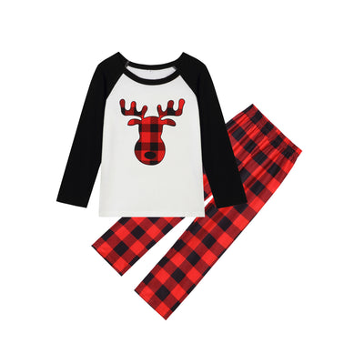 White long-sleeve pajama top with "wild one" graphic and red and black plaid pants. - Image 17