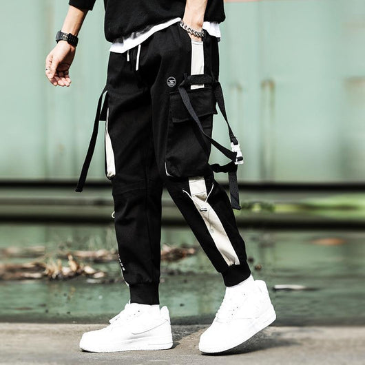 Pantalones Hip Hop con Cordón y Costuras Contrastantes para Niños - Image 16