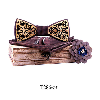 Traje con Pajarita de Madera Maciza - Image 14