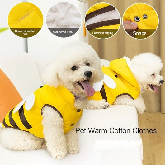 Abrigo para Perros Abejitas - Chamarra Térmica para Invierno Tallas Pequeña, Mediana y Grande - Image 2