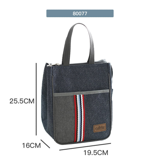 Bolsa Térmica Portátil Redonda para Almuerzo de Oficina - Image 9