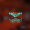 Vintage Fashion Personality Celtic V Shape Luminous Sterling Plateado Ring Picture color US5