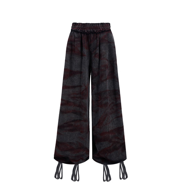 Pantalones Vintage Tiger Teñidos a Mano - Estilo Niche Original