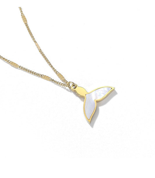 Cadena de Clavícula en Acero Titanio Oro Rosa