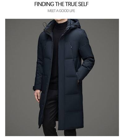 Chaqueta Acolchada de Pato con Gorro Desmontable - Abrigo Cálido Hombre - Image 21