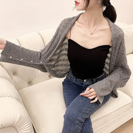 Cardigan de Punto Liso para Mujer - Abrigo Cálido de Hombros - Image 14