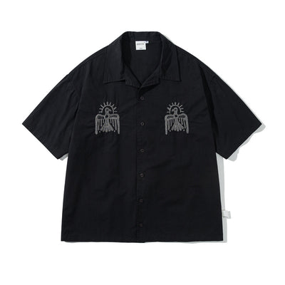 Camisa Cargo Retro con Bordados Divertidos - Estilo Casual de Verano - Image 25
