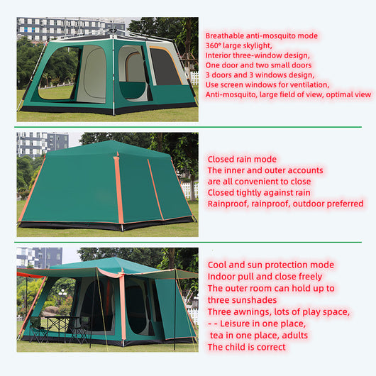 Tienda de Campaña Automática para 3-8 Personas - Aluminio Reforzado Doble Capa Impermeable - Image 15