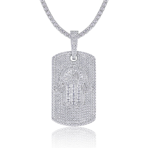 Collar Colgante Moissanita S925 Plateado en Platino - Joyería Lujo Moderno