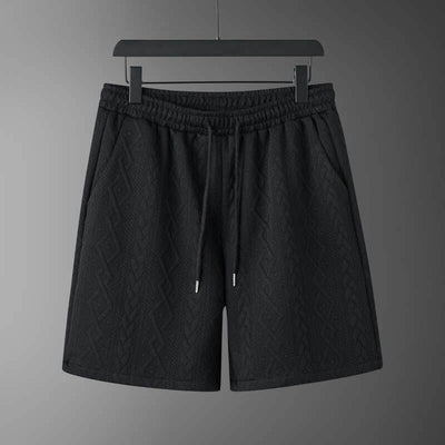 Conjunto de Camisa y Shorts con Patrón de Diamantes para Hombre - Image 26