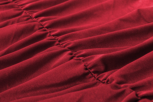 Vestido Plisado Escotado Ajustado a la Cadera - Image 18