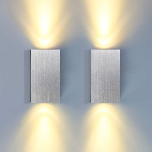 Lámpara de Pared Minimalista Bidireccional en Aluminio para Dormitorio
